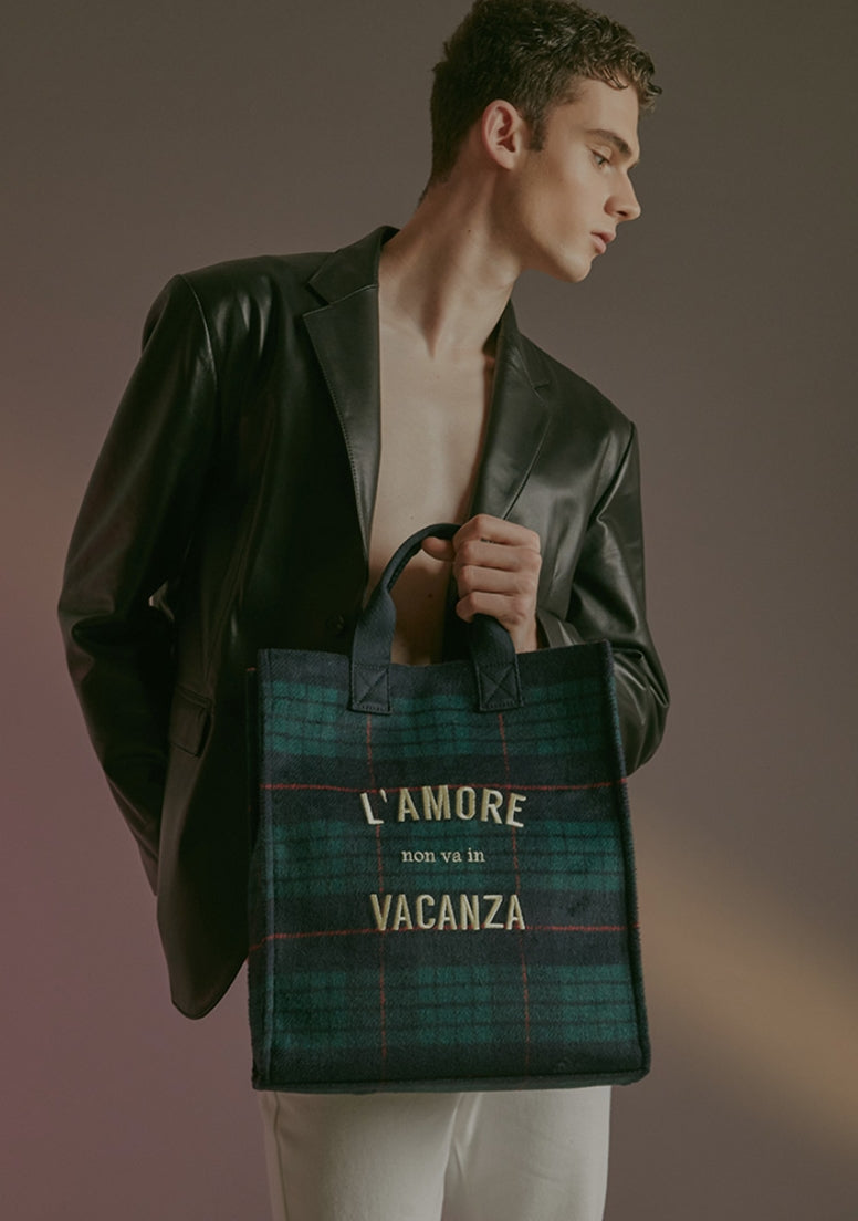 BBYB(ビービーワイビー) Tartan Unisex Tote Bag (Green)