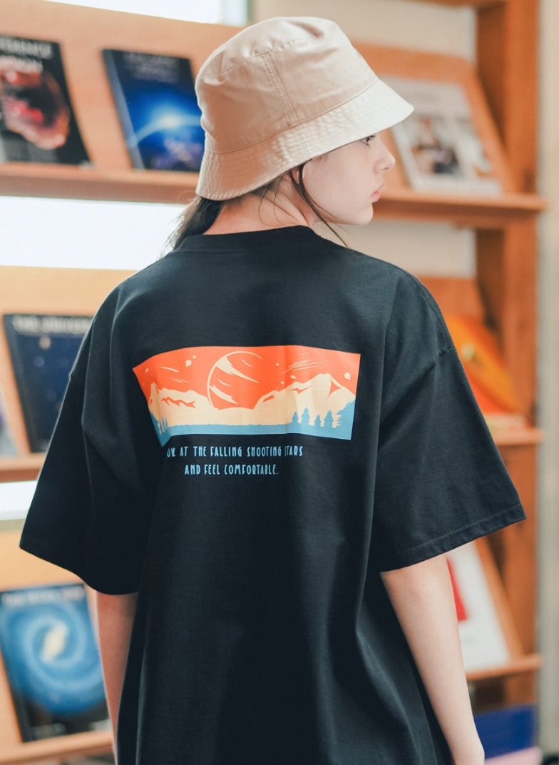 ティーダブリューエヌ(TWN) FALLING STAR SHORT SLEEVE BLACK SHST3378