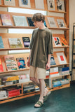 ティーダブリューエヌ(TWN) FLAP THREE-QUARTER SLEEVE KHAKI STST3365