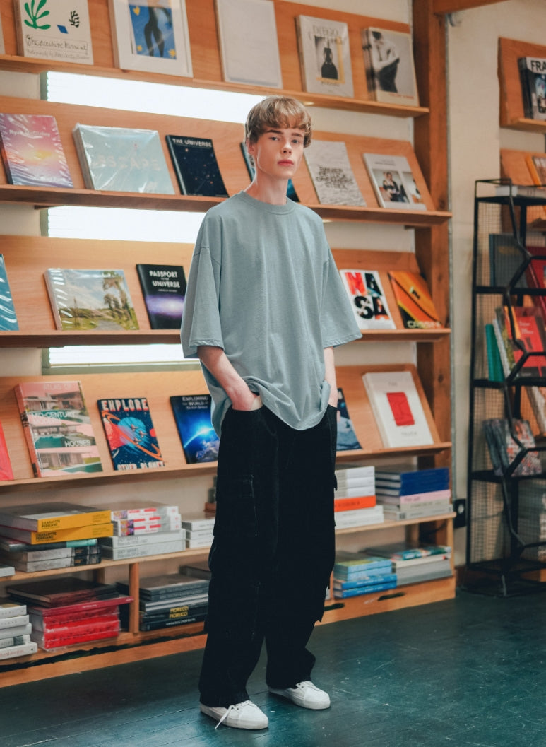 ティーダブリューエヌ(TWN) FLAP THREE-QUARTER SLEEVE MIDDLEGREY STST3365