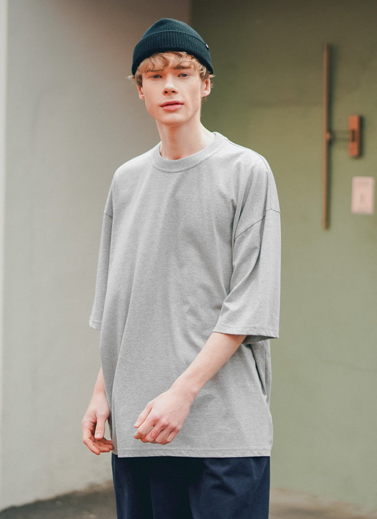 ティーダブリューエヌ(TWN) FLAP THREE-QUARTER SLEEVE GREY STST3365