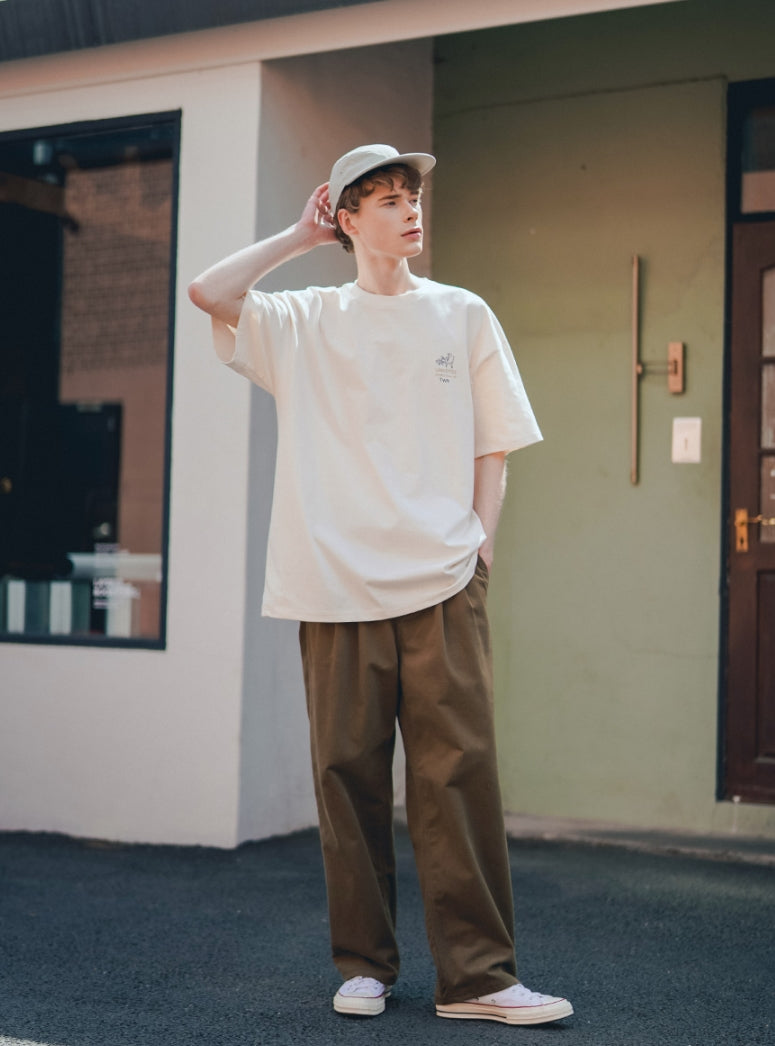 ティーダブリューエヌ(TWN) UCLIFF SHORT SLEEVE IVORY HHST3392