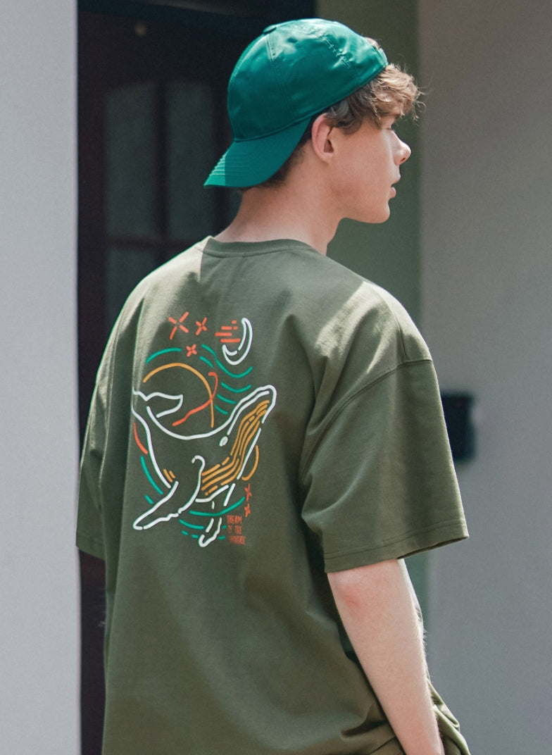 ティーダブリューエヌ(TWN) WHALE SHORT SLEEVE KHAKI STST3388
