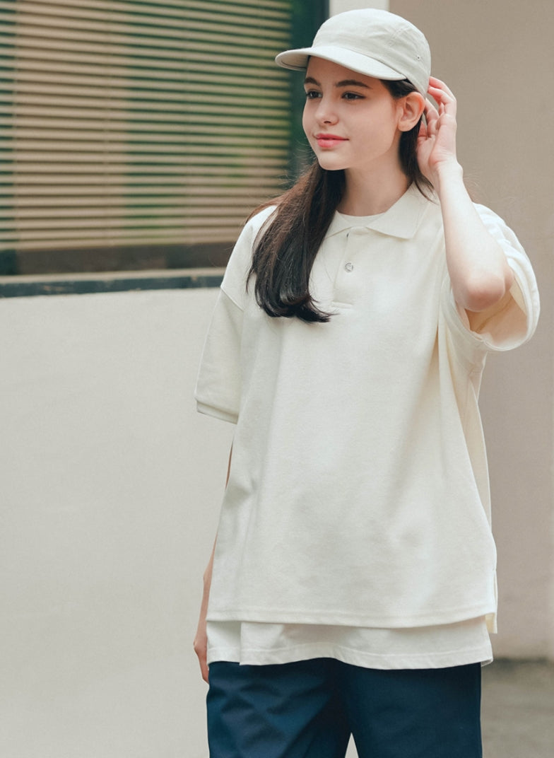 ティーダブリューエヌ(TWN) MODISH COLLAR SHORT SLEEVE IVORY EYST3374