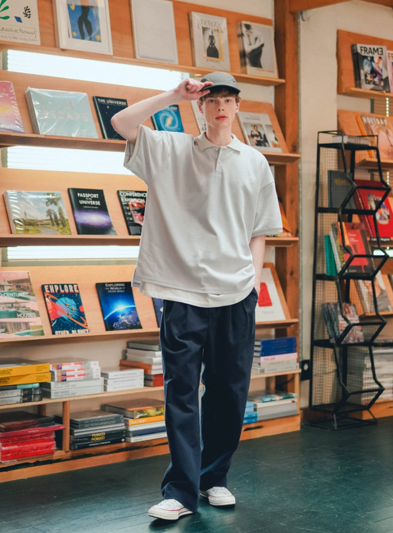 ティーダブリューエヌ(TWN) MODISH COLLAR SHORT SLEEVE LIGHT GREY EYST3374