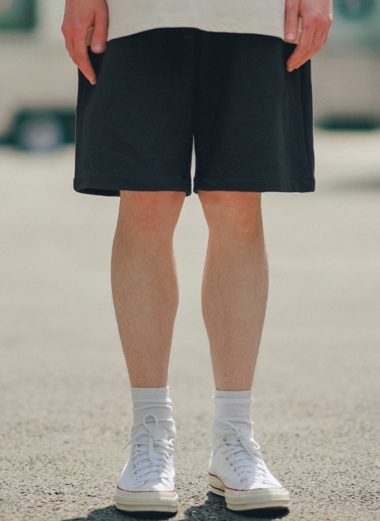 ティーダブリューエヌ(TWN) BASIC RELAX SHORT PANTS BLACK SHSP3390