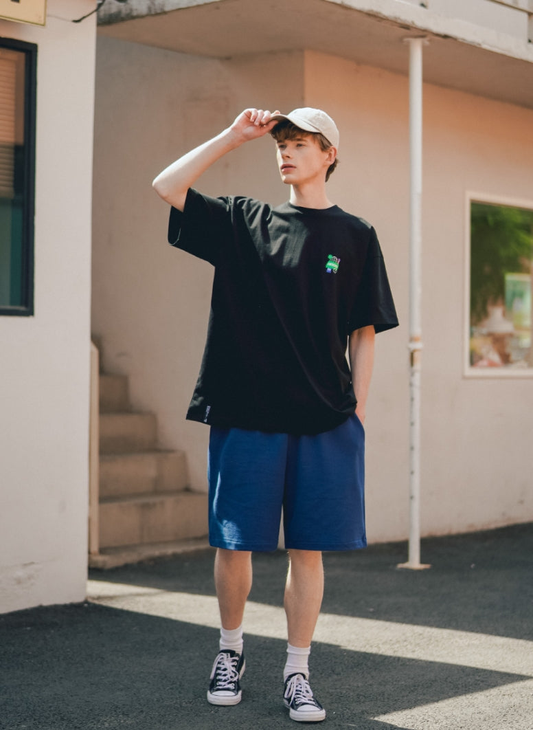 ティーダブリューエヌ(TWN) BASIC RELAX SHORT PANTS LIGHT NAVY SHSP3390