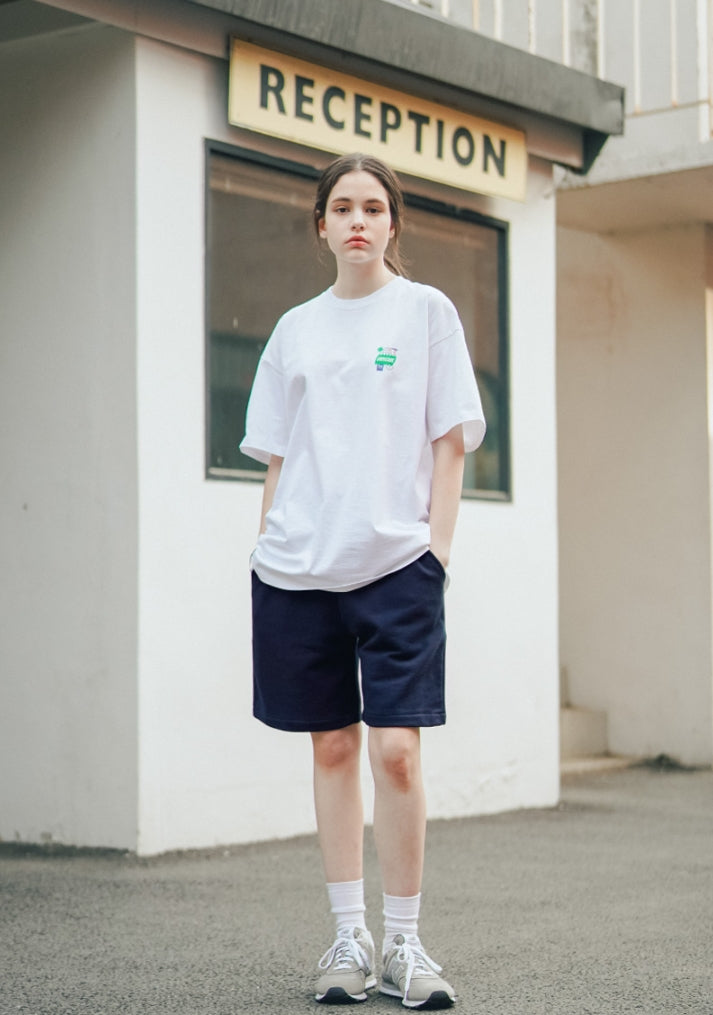 ティーダブリューエヌ(TWN) BASIC RELAX SHORT PANTS NAVY SHSP3390