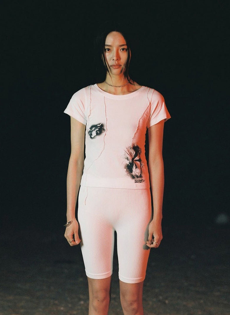 nache(ナチェ)  OVERLOCK SHORT T-SHIRT