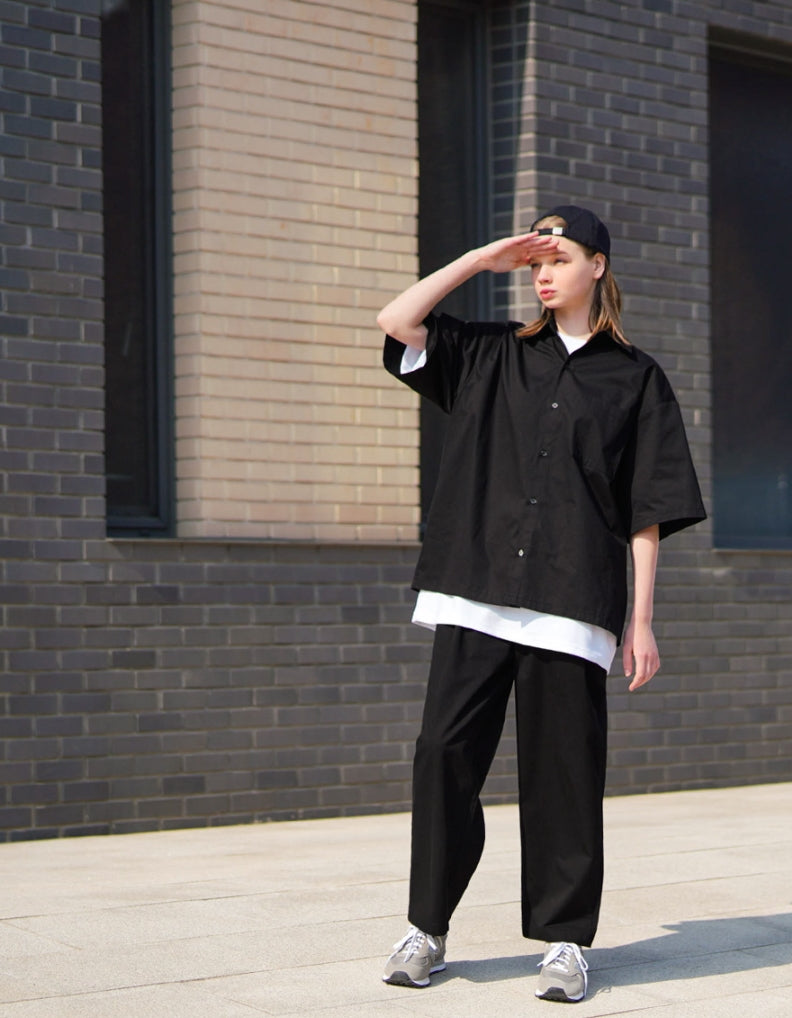 パーステップ(PERSTEP) FLOUNDER HALF SHIRT BLACK DESS4420