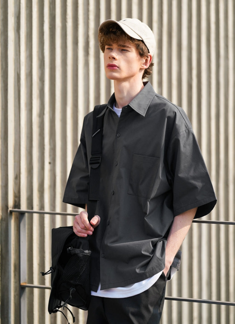 パーステップ(PERSTEP) FLOUNDER HALF SHIRT DARK GREY DESS4420