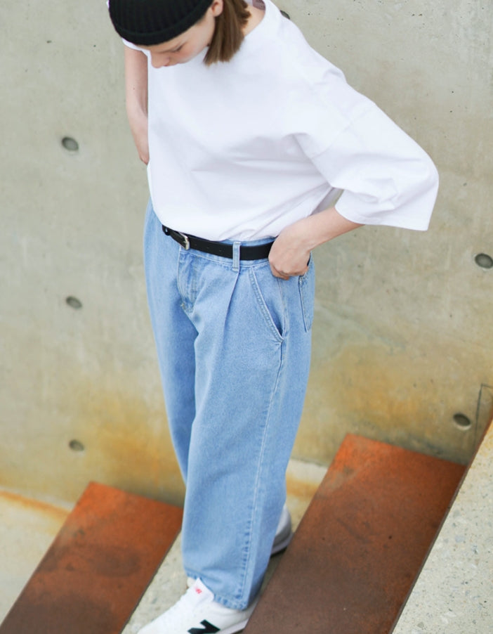 パーステップ(PERSTEP)  BELUGA BALLOON DENIM PANTS LIGHT BLUE DELP4424
