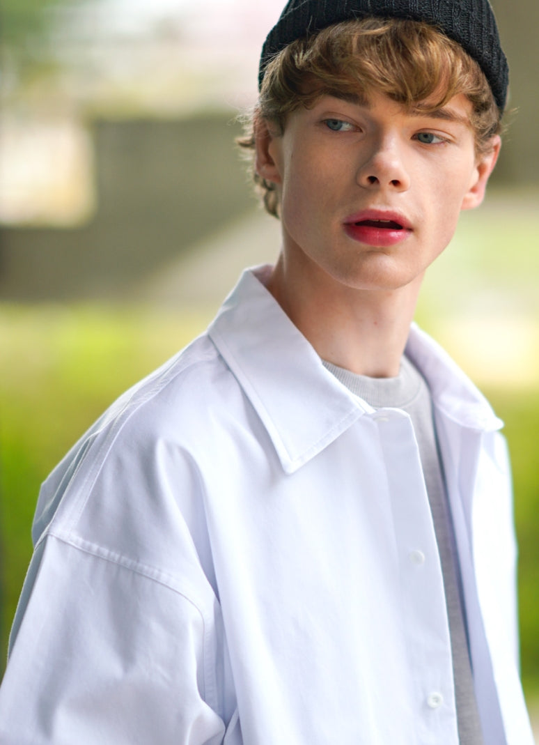 パーステップ(PERSTEP) MATCH OVER FIT HALF SHIRT WHITE BJSS4426