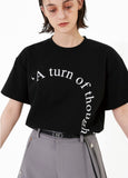 イーエスシースタジオ(ESC STUDIO)   Lettering short sleeves (black)