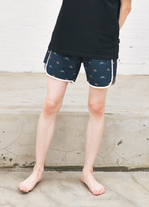 ロマンティッククラウン(ROMANTIC CROWN) [BARREL X RMTC]BOARD SHORTS_NAVY