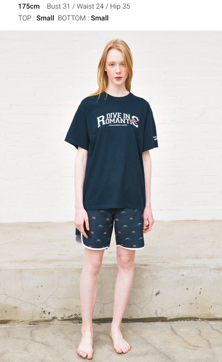 ロマンティッククラウン(ROMANTIC CROWN) [BARREL X RMTC]BOARD SHORTS_NAVY