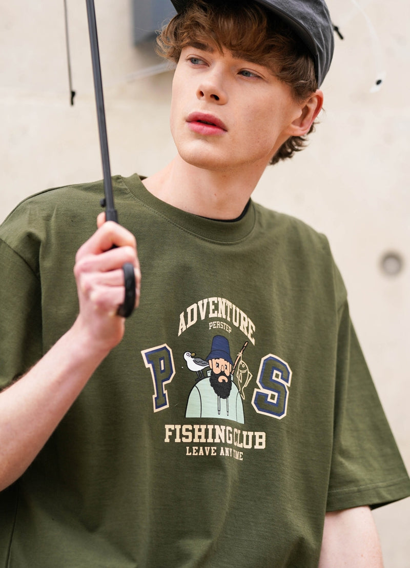 パーステップ(PERSTEP)  FISHER T-SHIRT KHAKI JUST4425