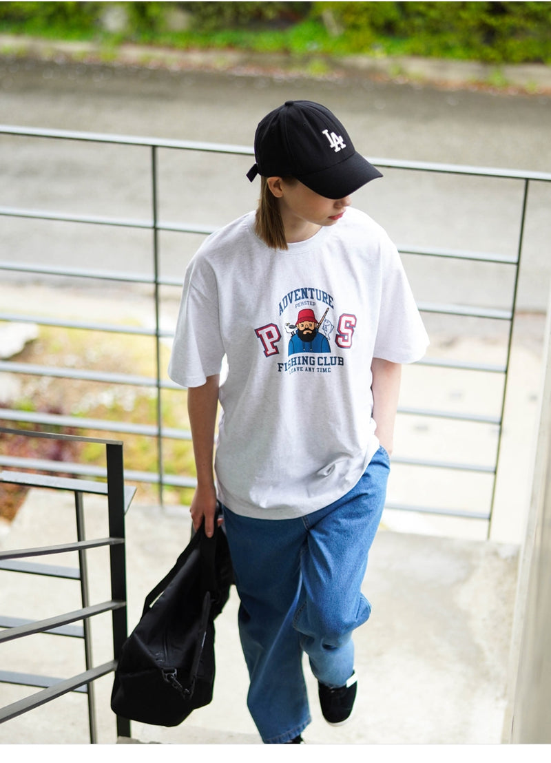 パーステップ(PERSTEP)  FISHER T-SHIRT OATMEAL JUST4425