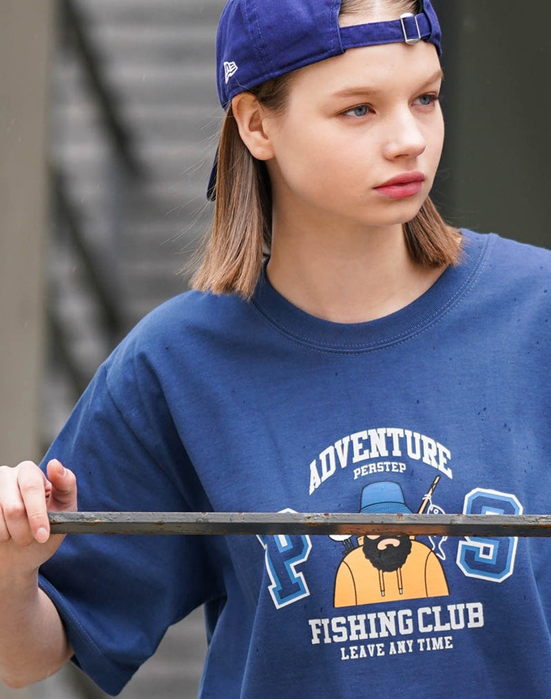 パーステップ(PERSTEP)  FISHER T-SHIRT DARK BLUE JUST4425