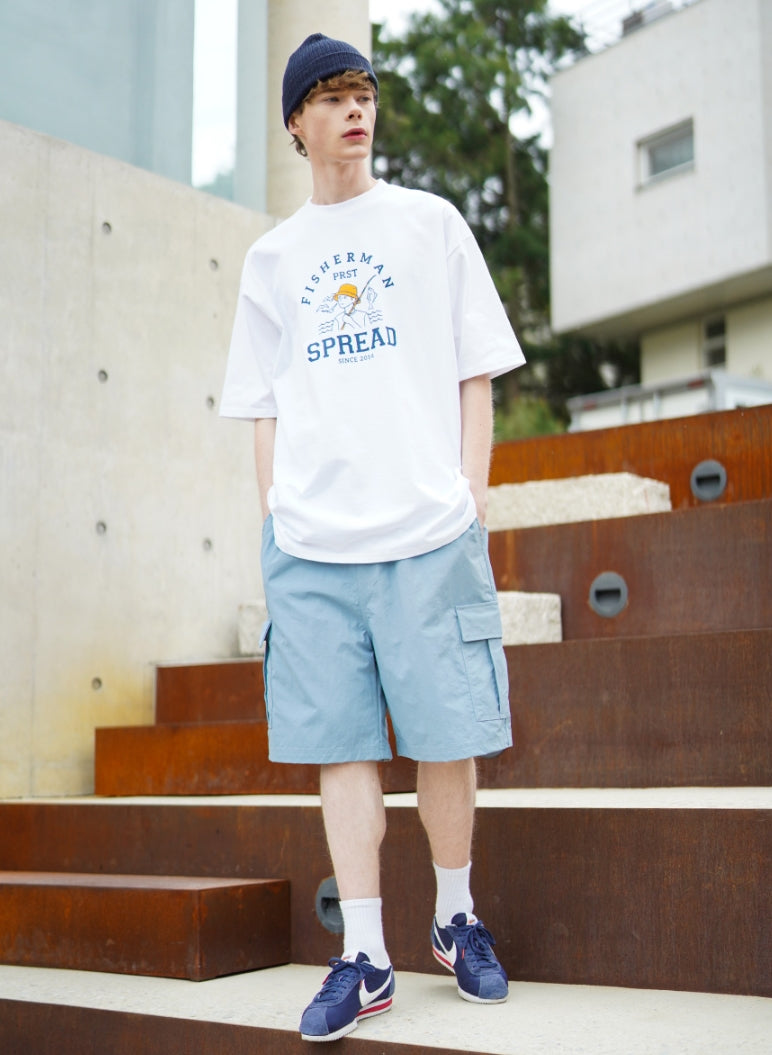 パーステップ(PERSTEP) BOLD CARGO SHIRT PANTS BLUE GRAY JUSP4418