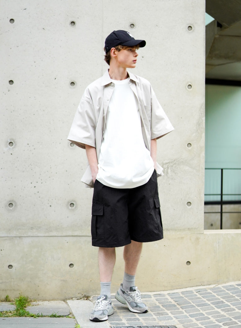 パーステップ(PERSTEP) BOLD CARGO SHIRT PANTS BLACK JUSP4418