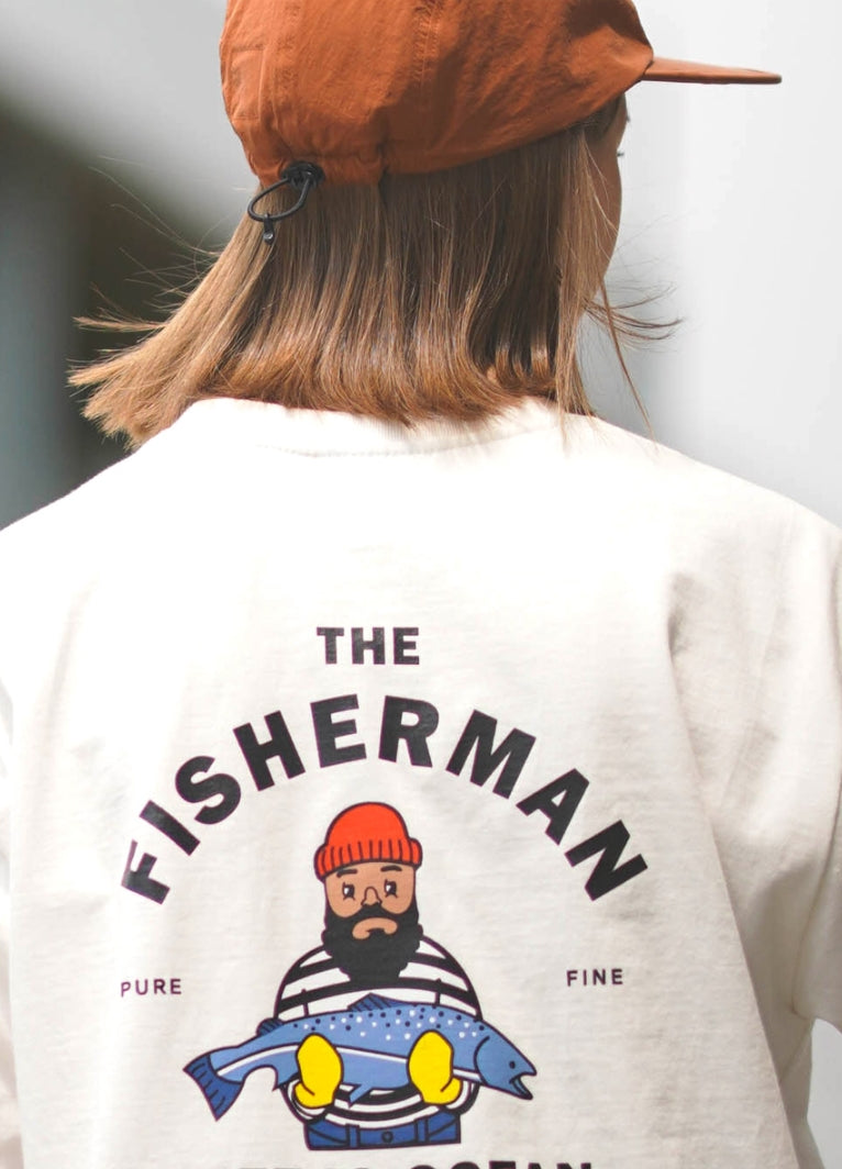 パーステップ(PERSTEP) BIG FISH T-SHIRT WHITE DEST4432