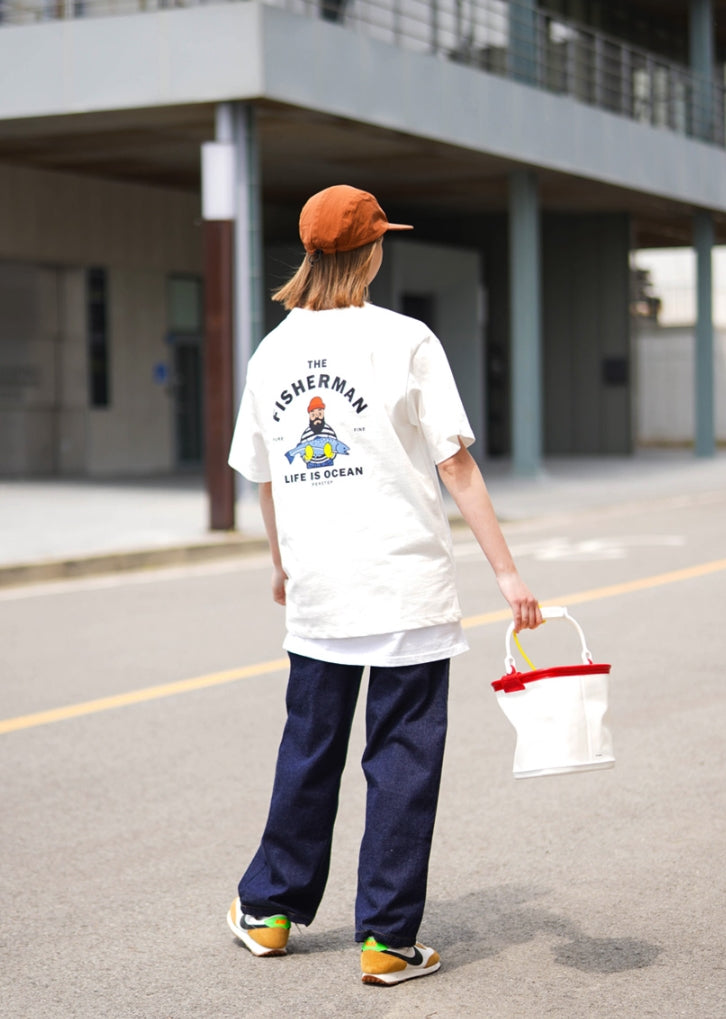 パーステップ(PERSTEP) BIG FISH T-SHIRT WHITE DEST4432