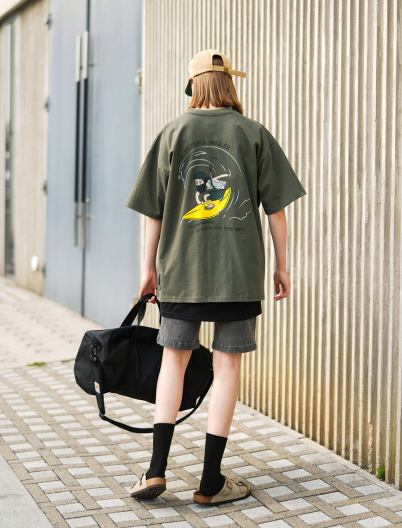 パーステップ(PERSTEP) ANGLER T-SHIRT KHAKI BJST4433