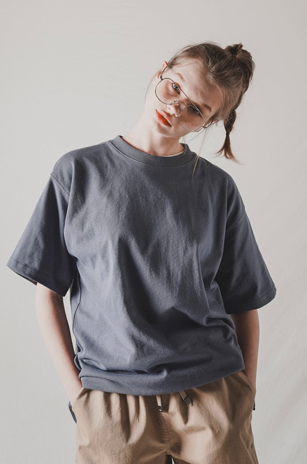 ダブルユーブイプロジェクト(WV PROJECT)  SIXTEEN SHORT SLEEVE T-SHIRTS BLUE CHARCOAL CJST7500