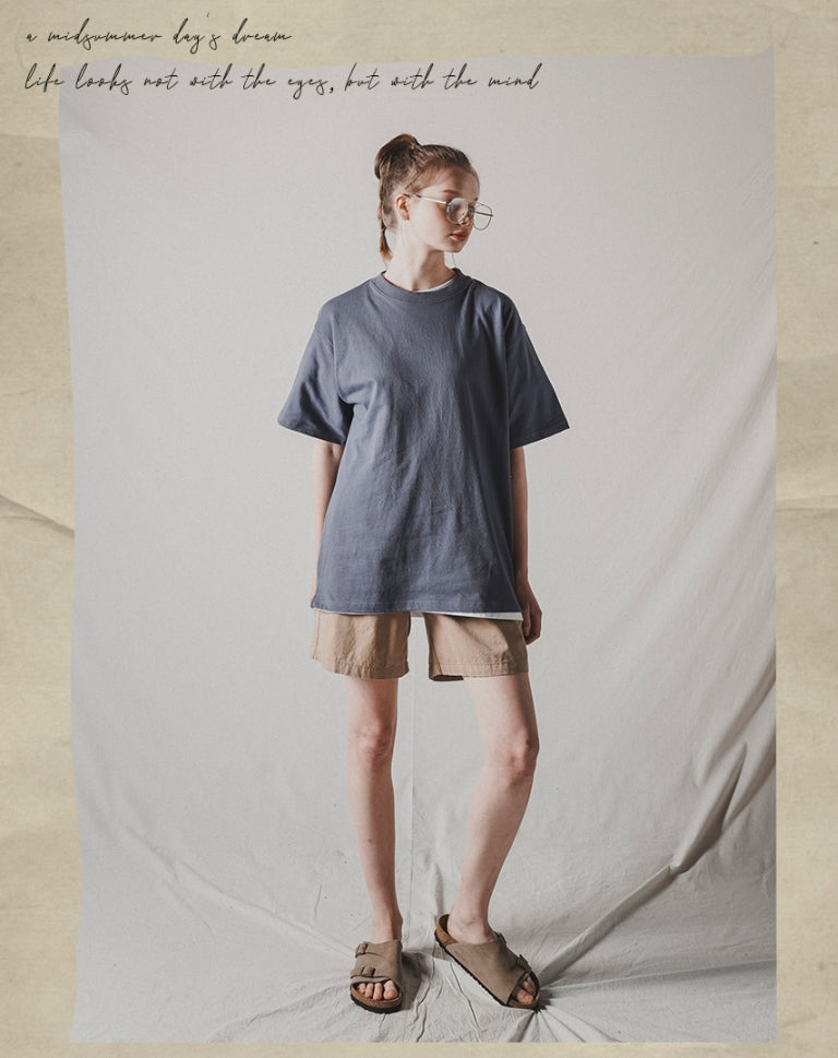 ダブルユーブイプロジェクト(WV PROJECT)  SIXTEEN SHORT SLEEVE T-SHIRTS BLUE CHARCOAL CJST7500