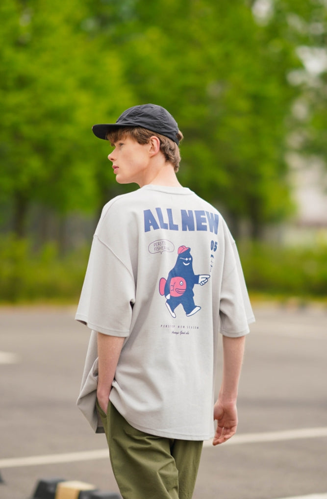 パーステップ(PERSTEP) ALL NEW MAY T-SHIRT LIGHT GRAY SMST4434