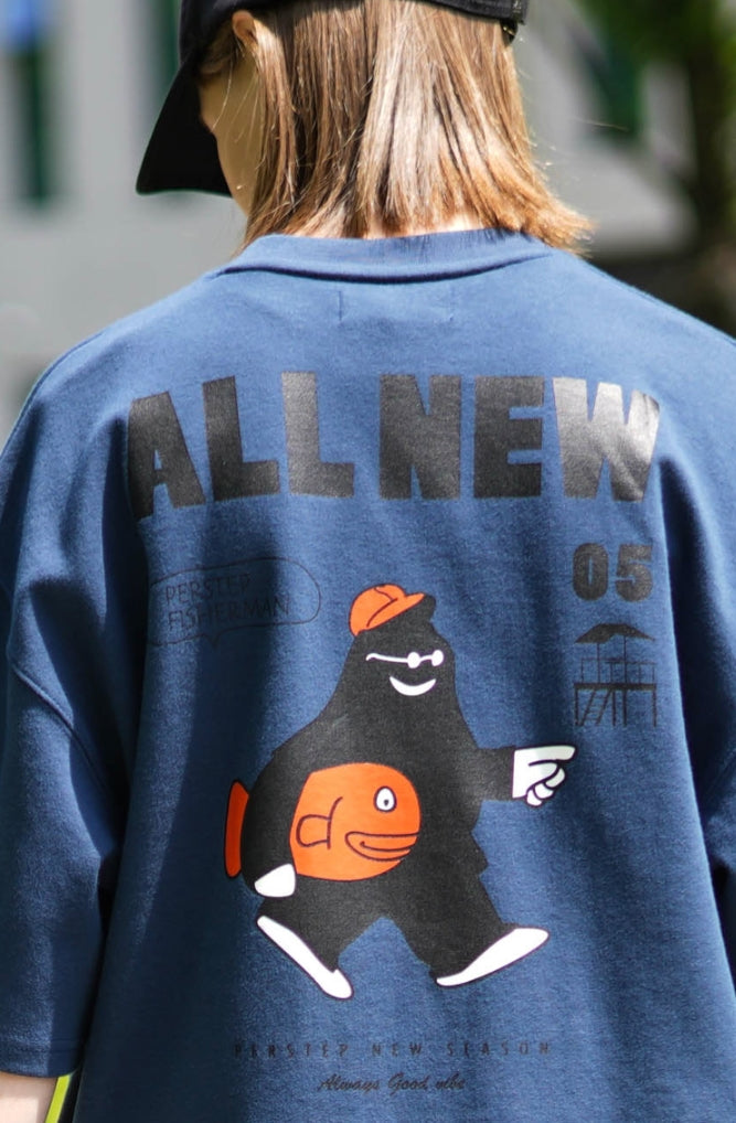 パーステップ(PERSTEP) ALL NEW MAY T-SHIRT DARK BLUE SMST4434