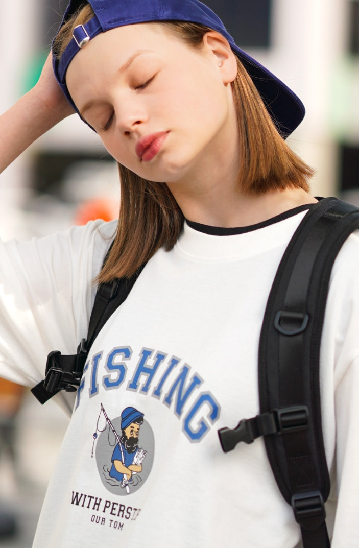 パーステップ(PERSTEP) FISHING TEAM T-SHIRT WHITE DEST4427