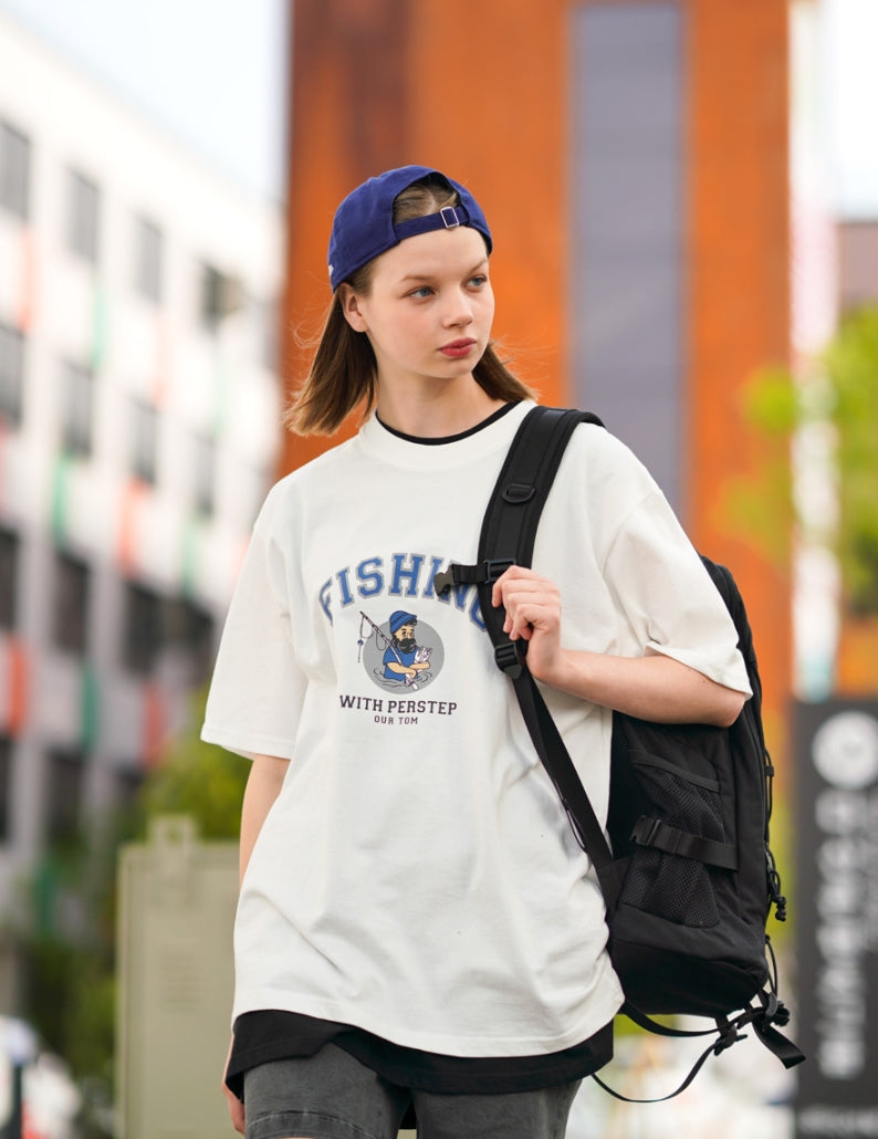 パーステップ(PERSTEP) FISHING TEAM T-SHIRT WHITE DEST4427