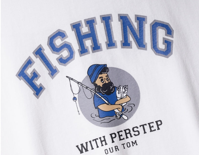 パーステップ(PERSTEP) FISHING TEAM T-SHIRT WHITE DEST4427