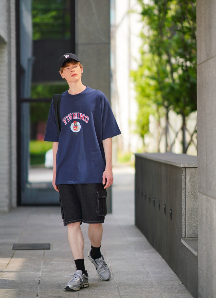 パーステップ(PERSTEP) FISHING TEAM T-SHIRT NAVY DEST4427