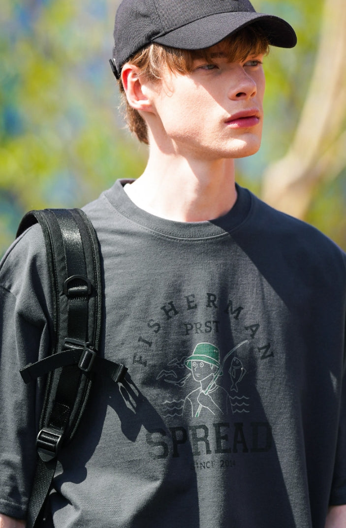 パーステップ(PERSTEP) SPREAD T-SHIRT DARK GRAY JUST4430