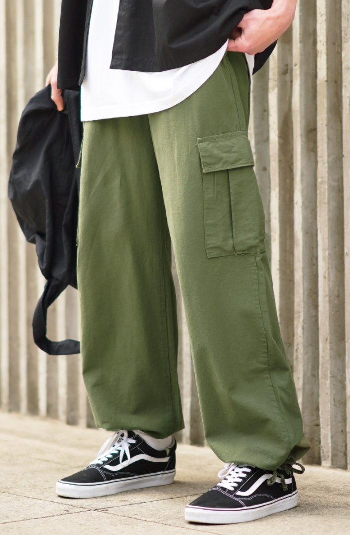 パーステップ(PERSTEP) ADE LINEN CARGO PANTS KHAKI DELP4428