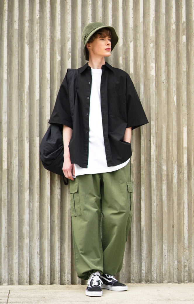 パーステップ(PERSTEP) ADE LINEN CARGO PANTS KHAKI DELP4428