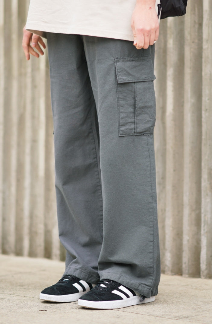 パーステップ(PERSTEP) ADE LINEN CARGO PANTS GREY DELP4428