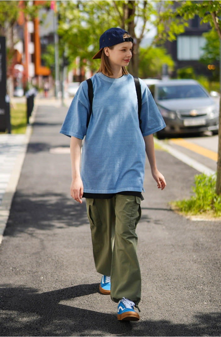 パーステップ(PERSTEP) PAINT COOLING PIGMENT T-SHIRT BLUE SMST4431