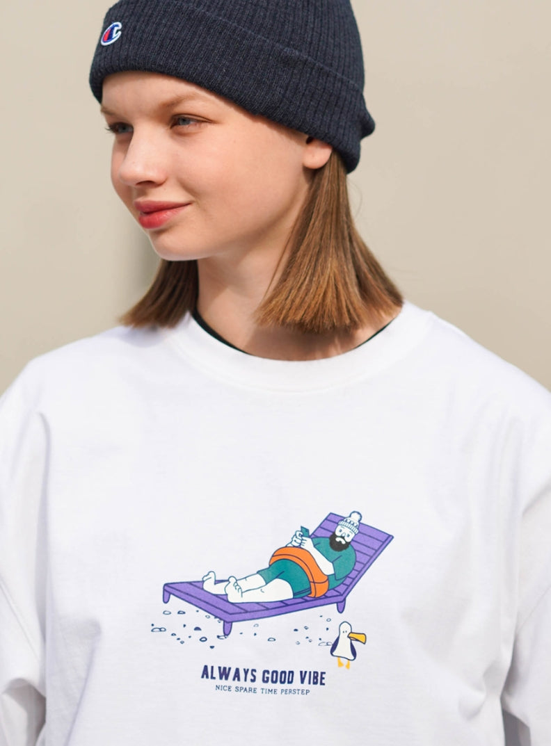 パーステップ(PERSTEP) QUICK FISHING T-SHIRT WHITE SMST4435