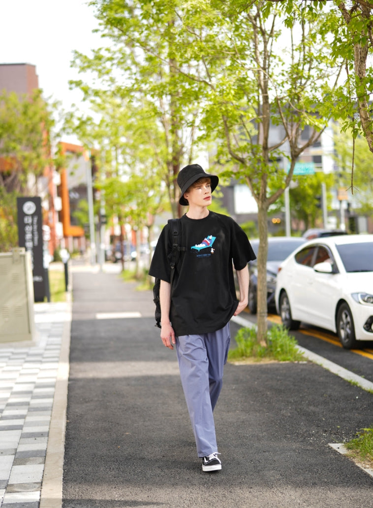 パーステップ(PERSTEP) QUICK FISHING T-SHIRT BLACK SMST4435