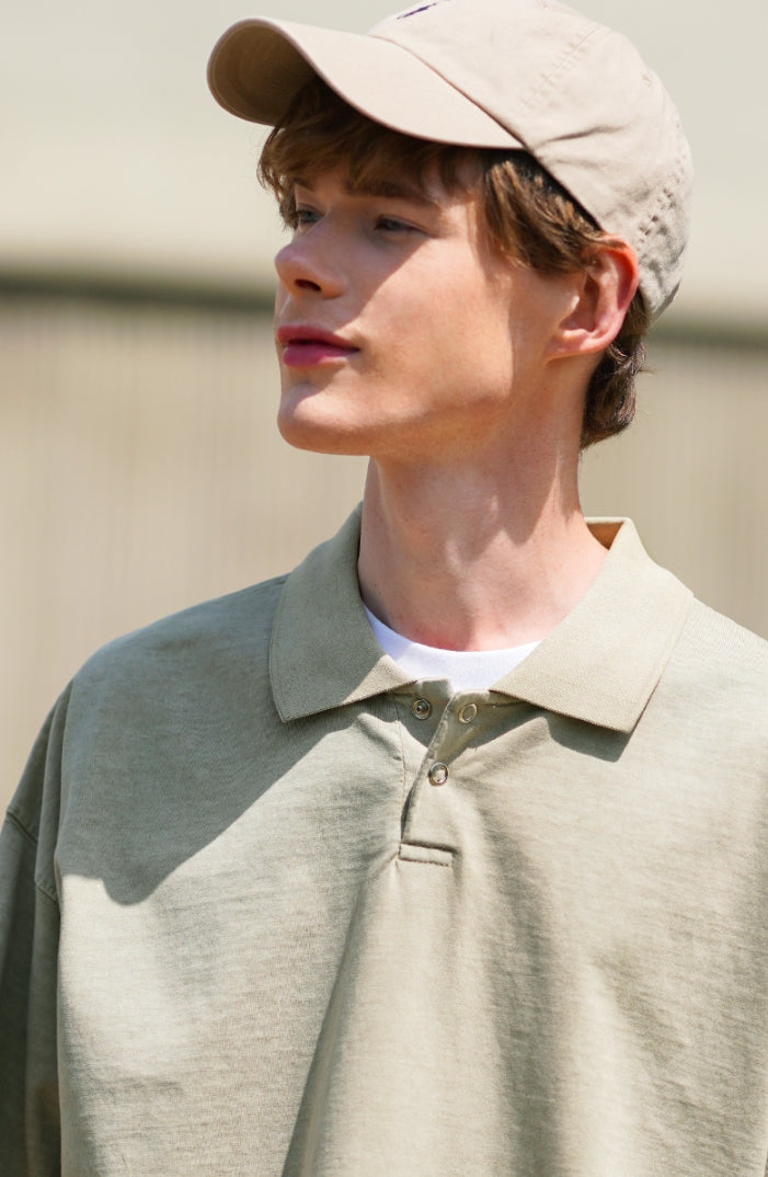 パーステップ(PERSTEP) BROADEN COLLAR T-SHIRT BEIGE SMST4416