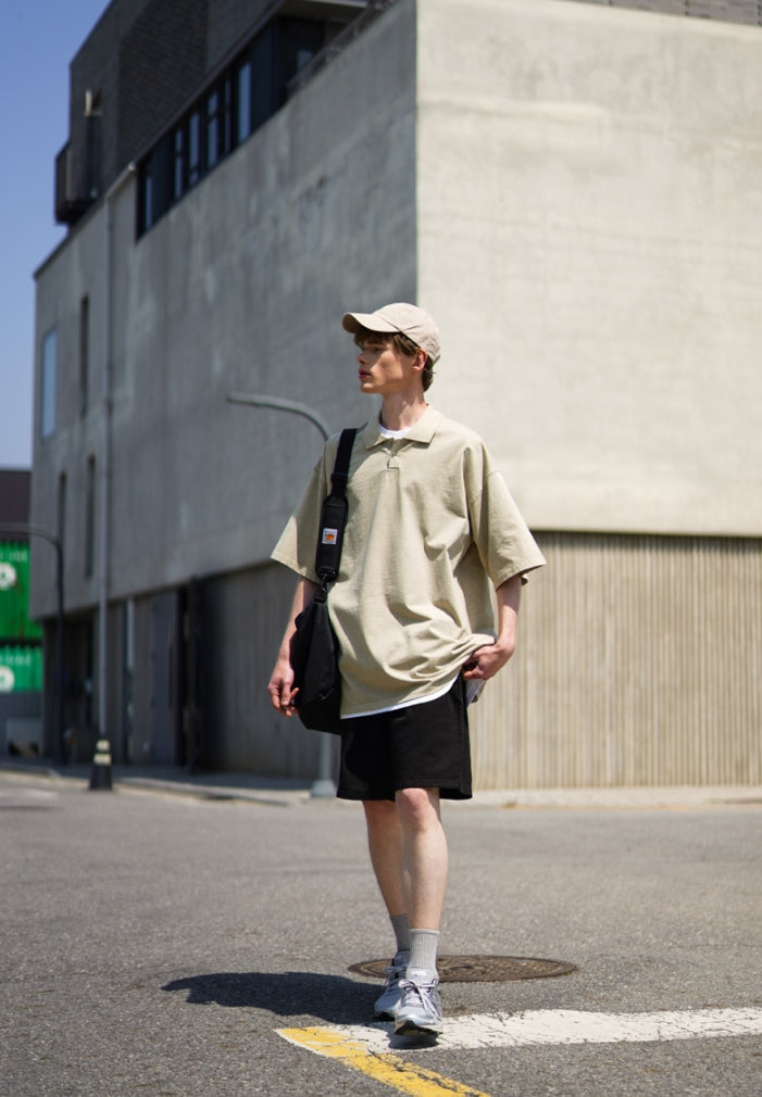 パーステップ(PERSTEP) BROADEN COLLAR T-SHIRT BEIGE SMST4416
