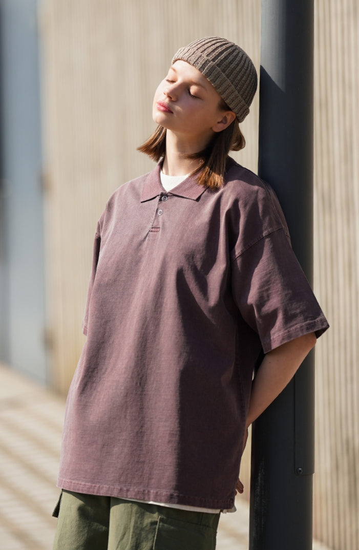 パーステップ(PERSTEP) BROADEN COLLAR T-SHIRT DARK BROWN SMST4416