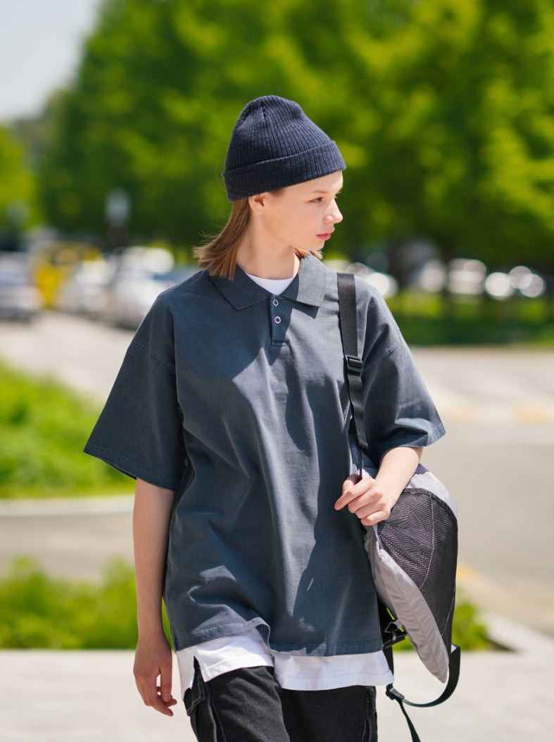 パーステップ(PERSTEP) BROADEN COLLAR T-SHIRT NAVY SMST4416