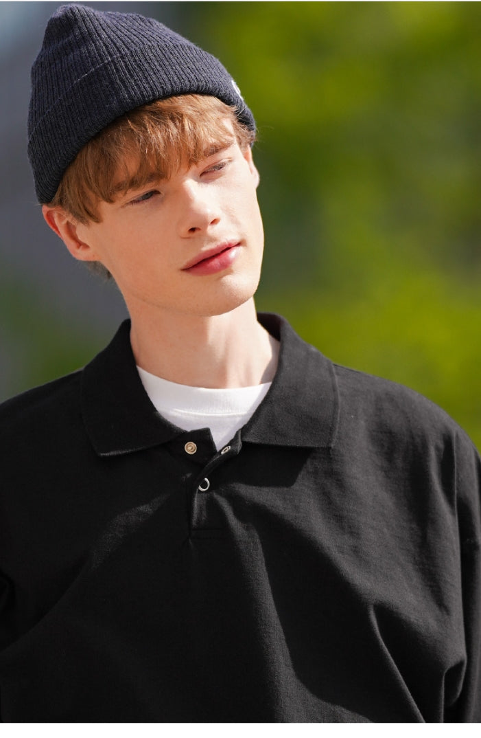 パーステップ(PERSTEP) BROADEN COLLAR T-SHIRT BLACK SMST4416