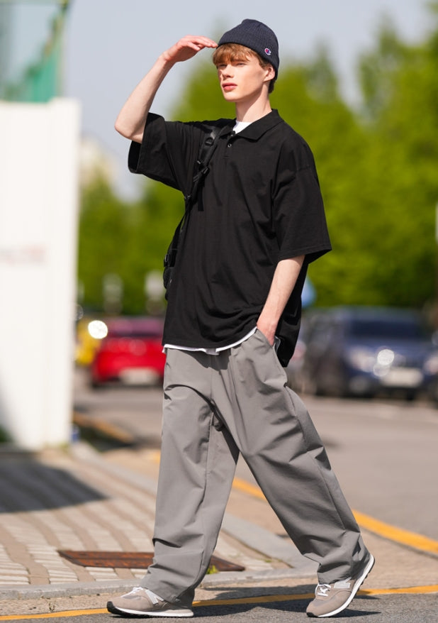 パーステップ(PERSTEP) BROADEN COLLAR T-SHIRT BLACK SMST4416