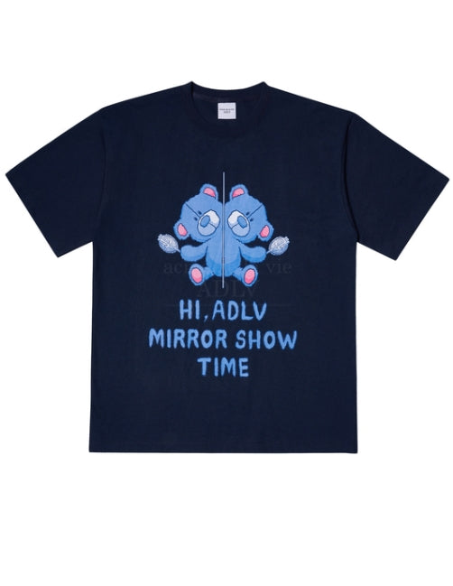 アクメドラビ(acme' de la vie)  MIRROR BEARDOLL SHORT SLEEVE T-SHIRT NAVY